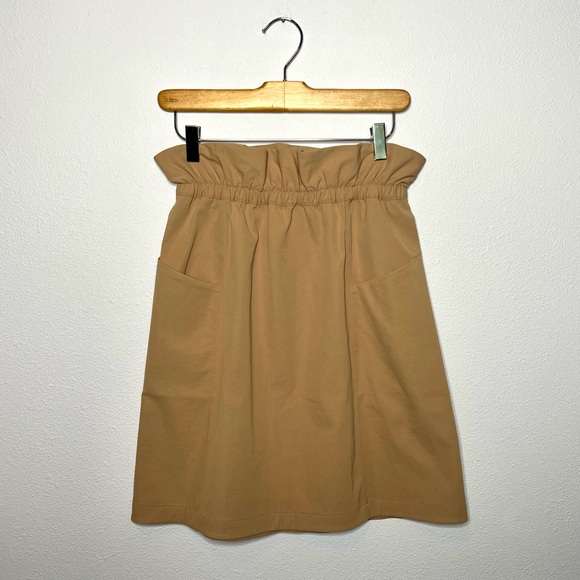 lululemon athletica Dresses & Skirts - Lululemon Trip Taker Paper Bag Khaki Skirt 4